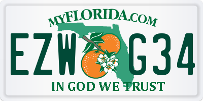 FL license plate EZWG34