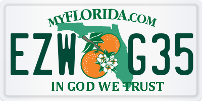 FL license plate EZWG35