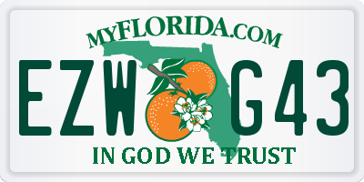 FL license plate EZWG43