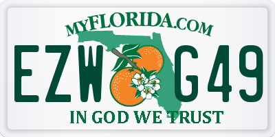 FL license plate EZWG49