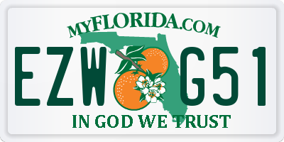 FL license plate EZWG51