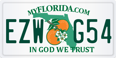 FL license plate EZWG54