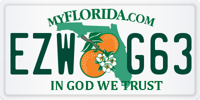 FL license plate EZWG63