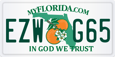 FL license plate EZWG65