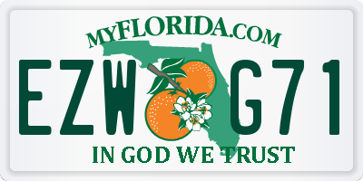 FL license plate EZWG71