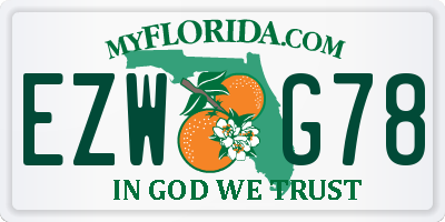 FL license plate EZWG78