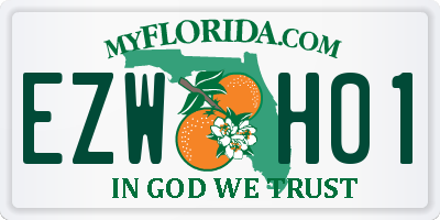 FL license plate EZWH01