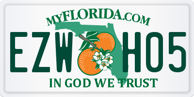 FL license plate EZWH05