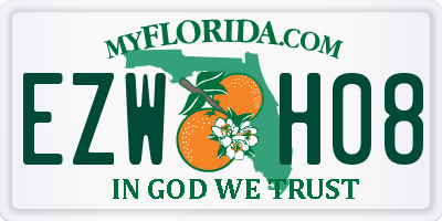 FL license plate EZWH08