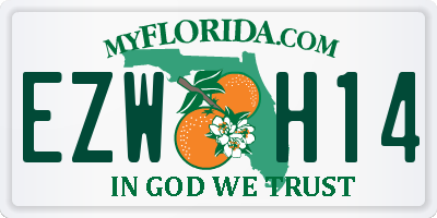 FL license plate EZWH14