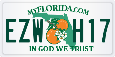 FL license plate EZWH17