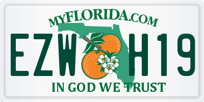 FL license plate EZWH19