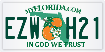 FL license plate EZWH21