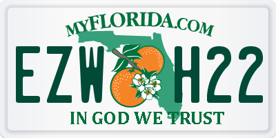 FL license plate EZWH22