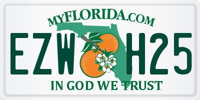 FL license plate EZWH25