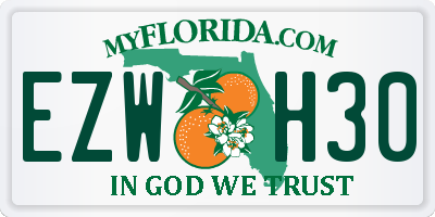 FL license plate EZWH30