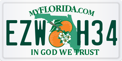 FL license plate EZWH34