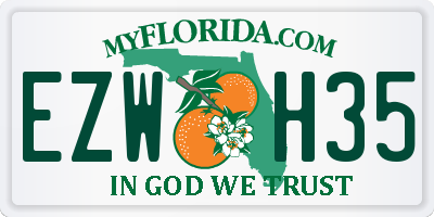 FL license plate EZWH35