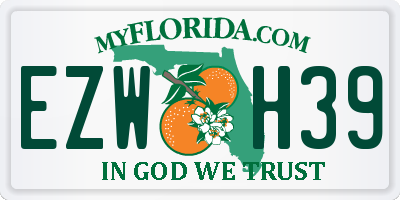 FL license plate EZWH39