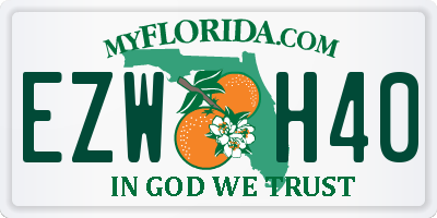 FL license plate EZWH40