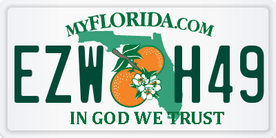 FL license plate EZWH49