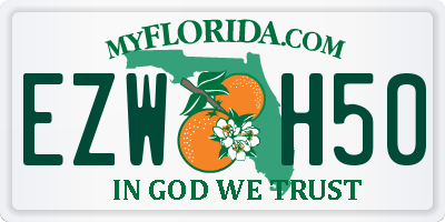 FL license plate EZWH50