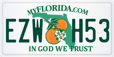 FL license plate EZWH53