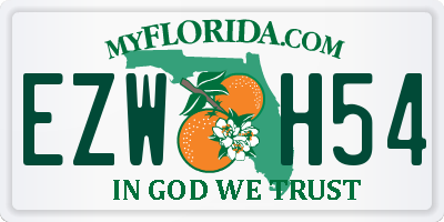 FL license plate EZWH54