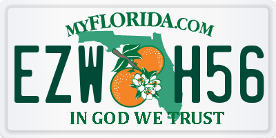 FL license plate EZWH56