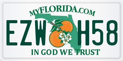 FL license plate EZWH58