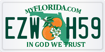 FL license plate EZWH59