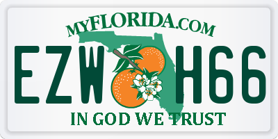 FL license plate EZWH66