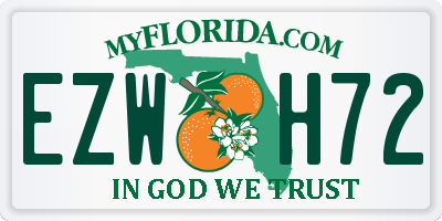 FL license plate EZWH72