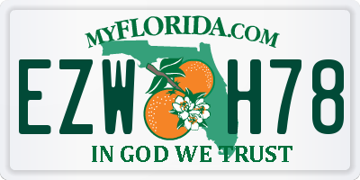 FL license plate EZWH78