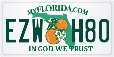 FL license plate EZWH80