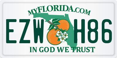 FL license plate EZWH86