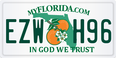 FL license plate EZWH96