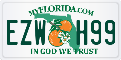 FL license plate EZWH99