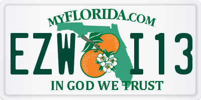 FL license plate EZWI13