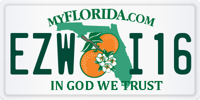 FL license plate EZWI16