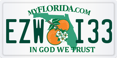 FL license plate EZWI33