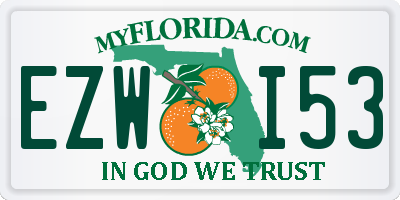 FL license plate EZWI53