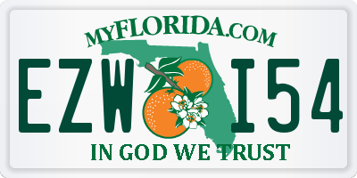 FL license plate EZWI54