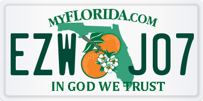 FL license plate EZWJ07