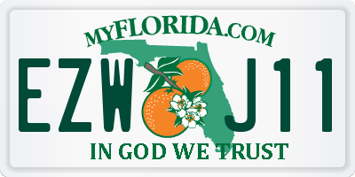 FL license plate EZWJ11