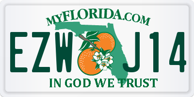 FL license plate EZWJ14