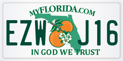 FL license plate EZWJ16