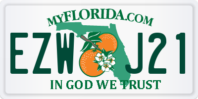 FL license plate EZWJ21