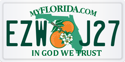 FL license plate EZWJ27