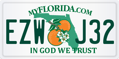 FL license plate EZWJ32